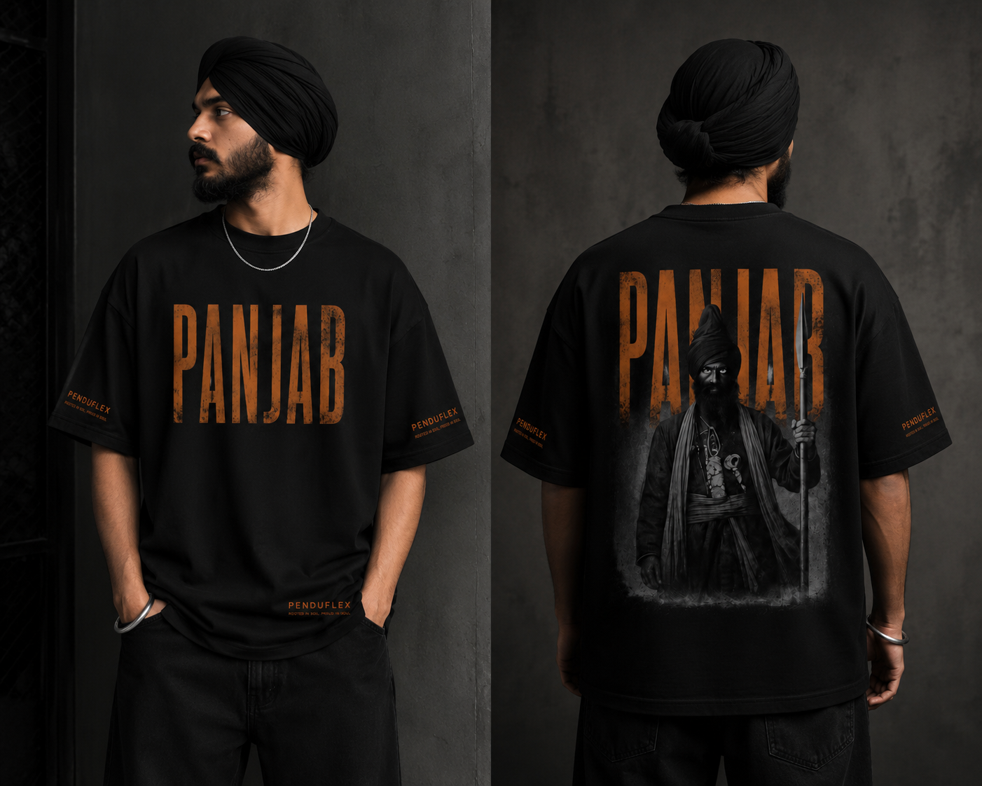 PANJAB Heritage Oversized premium T-Shirt | Premium Streetwear by PenduFlex
