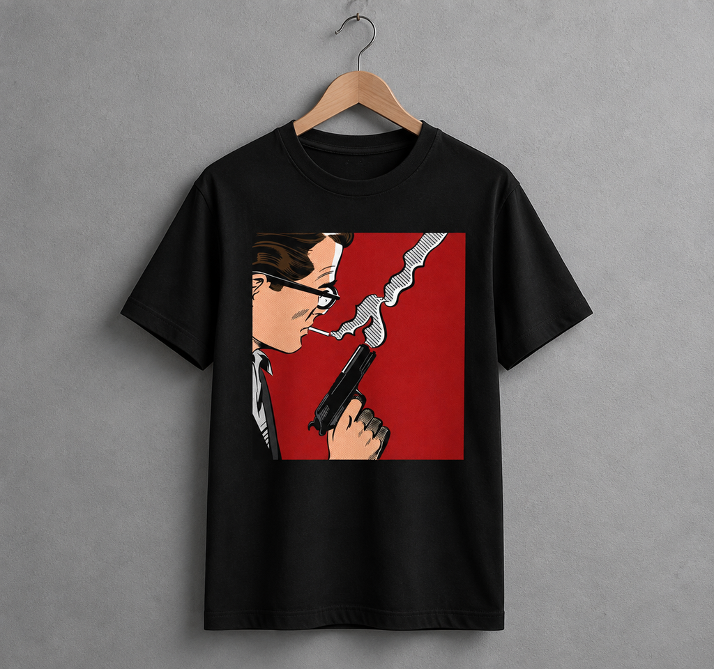 Noir Rebel Graphic Black T-Shirt