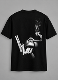 Noir Smoke Graphic Black T-Shirt
