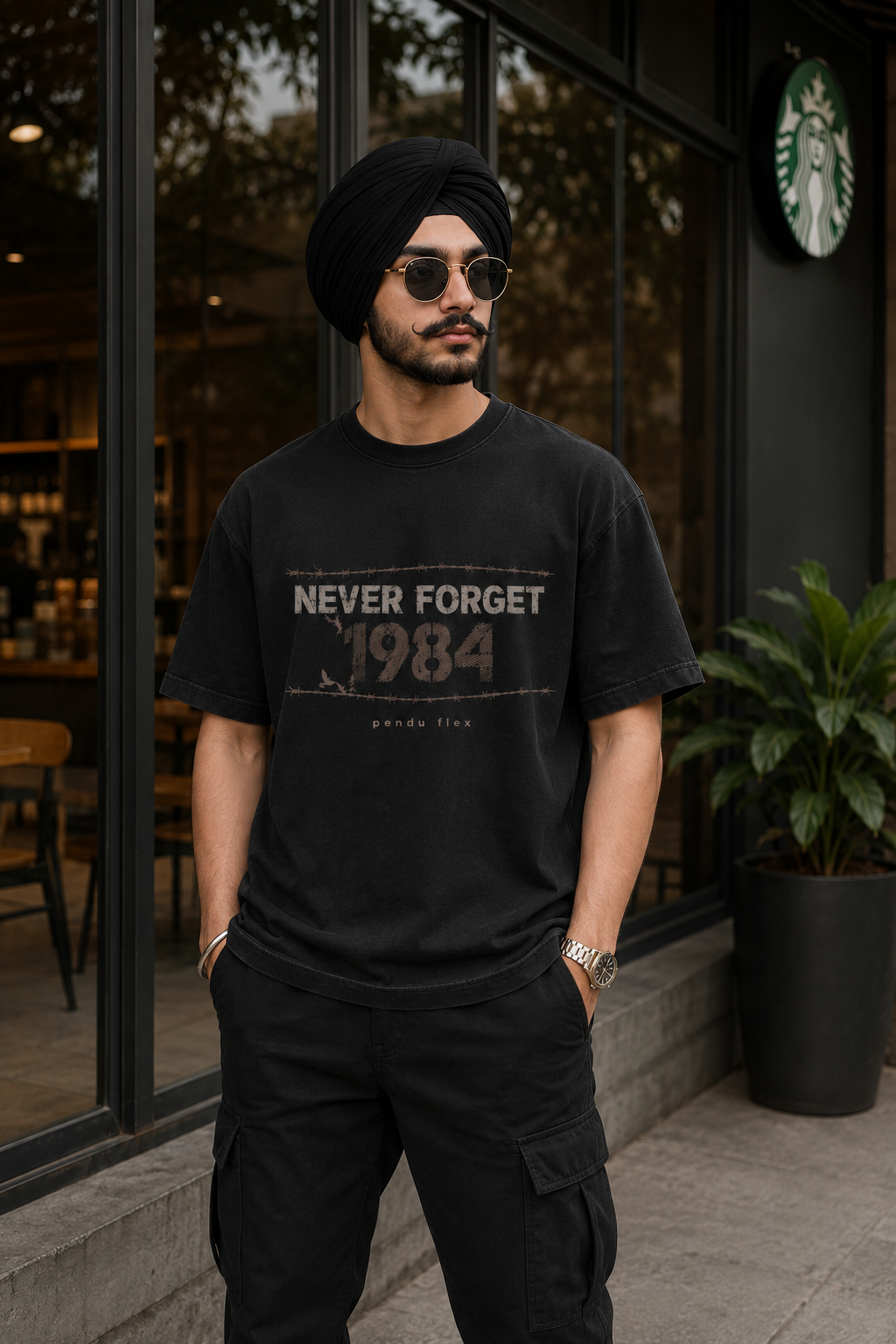 Never Forget 1984 T-Shirt - Back flat lay