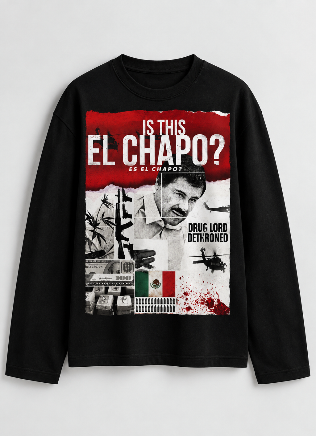 El Chapo Graphic Long-Sleeve Shirt