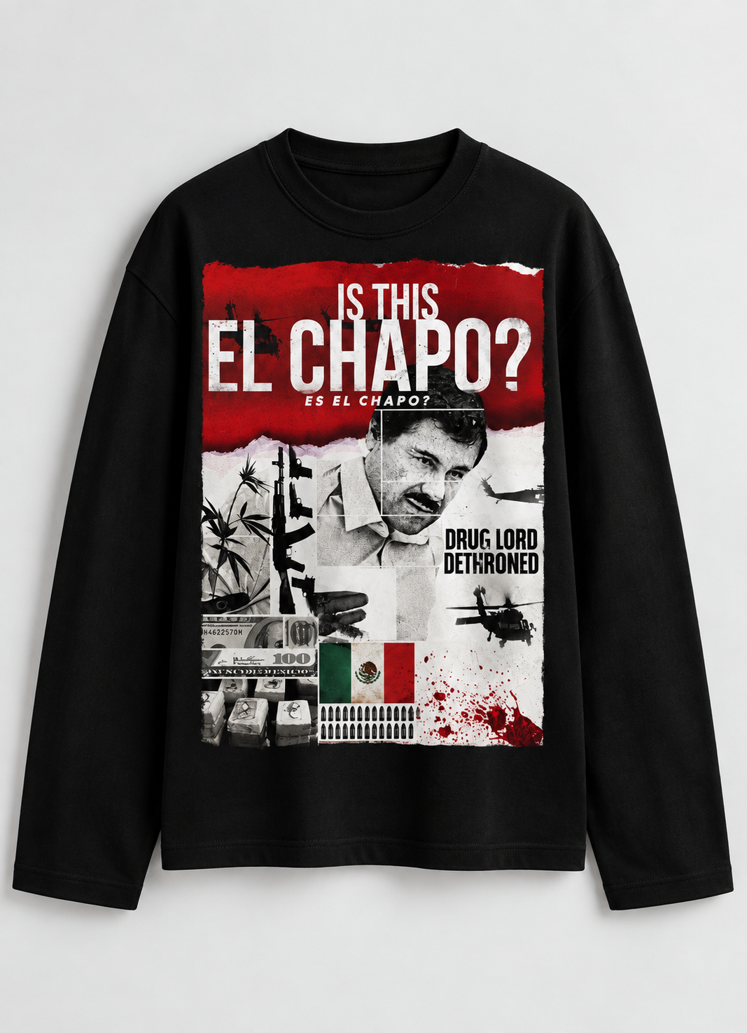 El Chapo Graphic Long-Sleeve Shirt