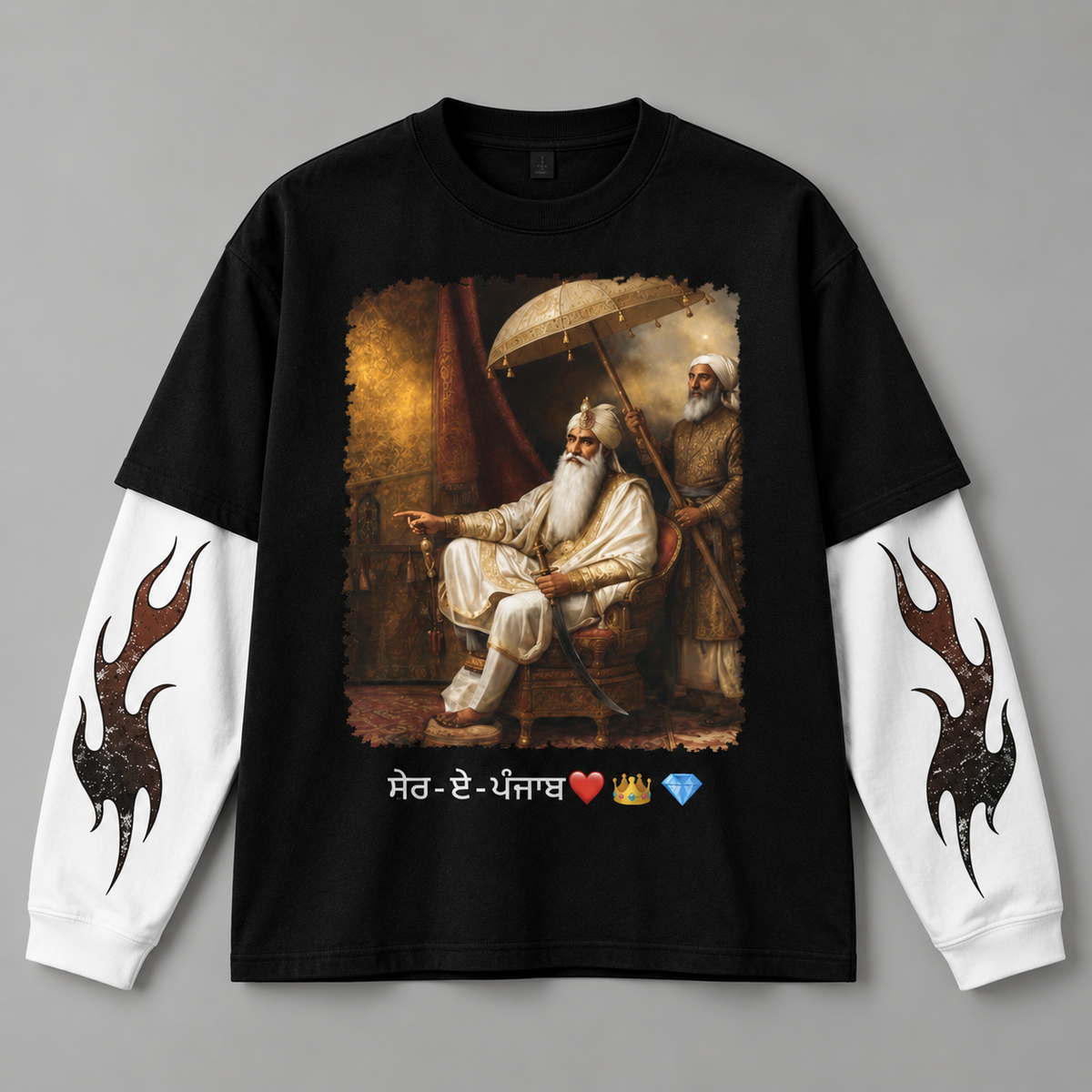 Sher-E-Panjab Heritage Layered Graphic T-Shirt